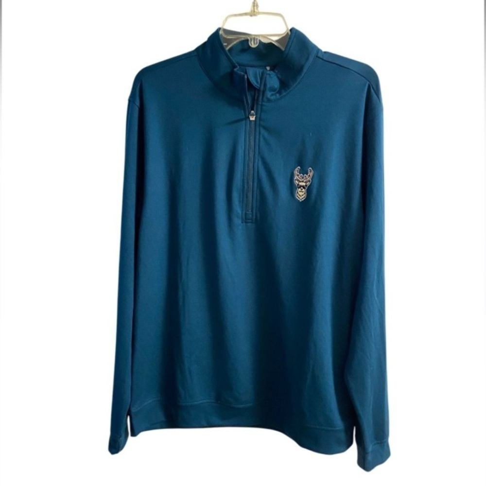 Waggle Men's Navy Quarter-Zip Pullover golf Large NWT - Picture 2 of 7